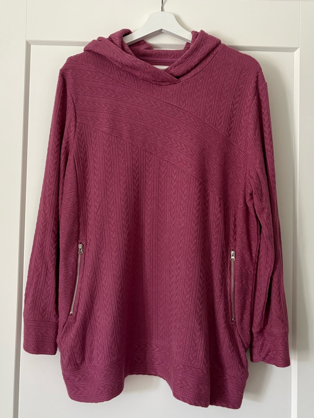neon buddha Women’s Raspberry Hooded Pullover Sweater
